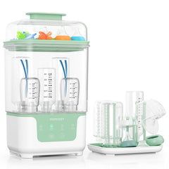 Momcozy bottle sterilizer and dryer in compact design saves kitchen counter space