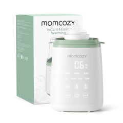 Momcozy Bottle Warmer front view shows compact design for quick feeds