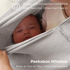 Momcozy Breastfeeding Cover Airflow demonstrates breathable design keeping both comfortable.
