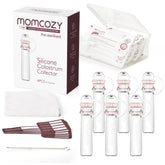 Momcozy colostrum collector shows a 5ml cylindrical design for easy on-the-go collection.