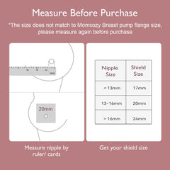 Momcozy contact nipple shields with 2mm opening to help steady latch