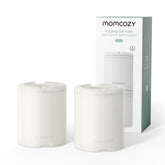 Momcozy Cooling Gel Tube in fridge delivers ice-free, long-lasting cooling for milk storage.