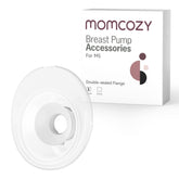 Momcozy double-sealed flange 24mm closeup for a snug, comfortable pumping fit.