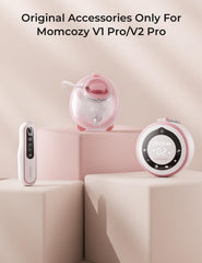 Momcozy double-sealed flange 24mm closeup for leak-free seal