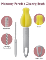 Momcozy easy-grip handle with hanging hook for tidy storage.