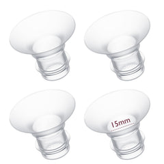 Momcozy 15mm flange insert close-up in silicone for comfort