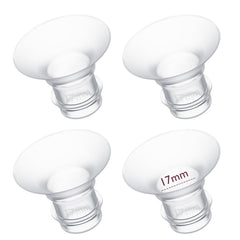 Momcozy flange insert 17mm compatible with 24mm shield for comfortable pumping fit.