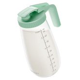 Momcozy glass breastmilk pitcher 48oz front view for fewer refills and bulk storage