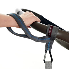 Momcozy handle strap on stroller wrist leash provides secure control on busy sidewalks