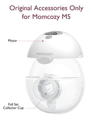 Momcozy M5 replacement kit featuring valve and diaphragm improves pumping efficiency.