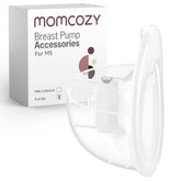 Momcozy M5 collector cup with 24mm double-sealed flange for secure milk collection.