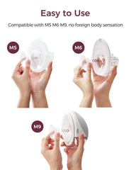 Momcozy m5-m6-m9 compatibility inserts highlight universal fit across multiple pump models