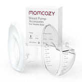 Momcozy M6 24mm flange close-up shows comfortable seal.