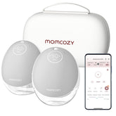 Momcozy M9 wearable pump with app control enables cordless hands-free pumping.