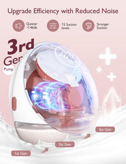 Momcozy M9 wearable pump Milk Boost mode enhances pumping comfort.