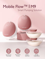 Momcozy M9 wearable pump Milk Relief mode boosts comfort during pumping.