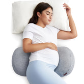 Momcozy memory foam pregnancy pillow in W shape cradles belly and back for comfort