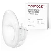 Momcozy Mobile Style M6 collector cup with 24mm DoubleFit flange for efficient milk collection.
