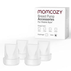 Momcozy M6 valves pack four pieces for quick replacement and uninterrupted pumping.