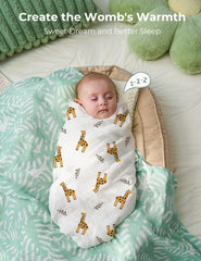 Momcozy muslin swaddle soft texture, plush surface ideal for newborn comfort and soothing skin.