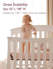 Momcozy muslin fitted sheet corner stitching close-up reduces ripping