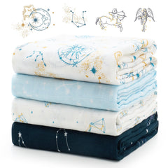 Momcozy muslin swaddle blanket close-up shows silky-soft texture ideal for gentle newborn skin.