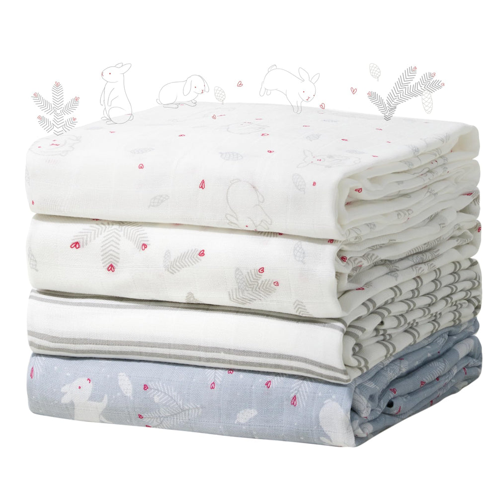 Momcozy muslin swaddle blanket soft-texture detail, gentle skin comfort