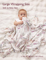 Momcozy muslin swaddle breathable-fabric promotes airflow for comfortable sleep.