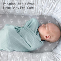 Momcozy muslin swaddle blanket used as nursing cover for versatile comfort