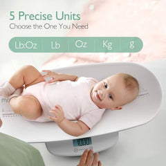 Momcozy non-slip baby surface provides secure, comfortable weighing for little ones