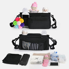 Momcozy non-slip stroller organizer insulated cup holder maintains drinks warm or cool on outings.