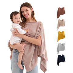 Momcozy nursing cover breathable fabric for comfortable on-the-go breastfeeding.