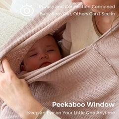 Momcozy nursing cover doubles as stroller cover and baby blanket.