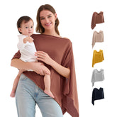 Momcozy nursing cover provides full-coverage privacy for breastfeeding anywhere