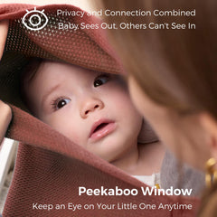 Momcozy nursing cover worn as scarf combines style with discreet feeding