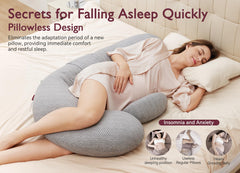 Momcozy pillow original F-shape back support focuses on spine alignment