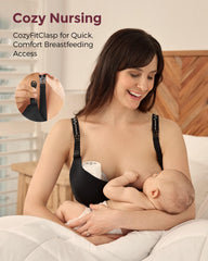 Momcozy CozyFitClasp expands space for improved pumping comfort.