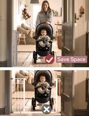 Momcozy retractable gate one-handed use for multitasking parents