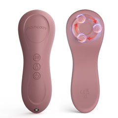 Momcozy rolling lactation massager with heat shows three rolling balls for clogged ducts