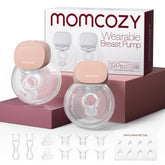 Momcozy S9 Pro wearable pump worn on mom for hands-free pumping
