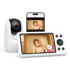 Momcozy Smart Baby Monitor live feed view for quick remote monitoring.