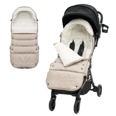 Momcozy stroller footmuff ultra-plush fabric keeps baby warm on chilly strolls.