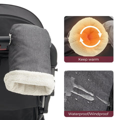 Momcozy warmmuffs folded design demonstrates adjustable coverage for changing weather