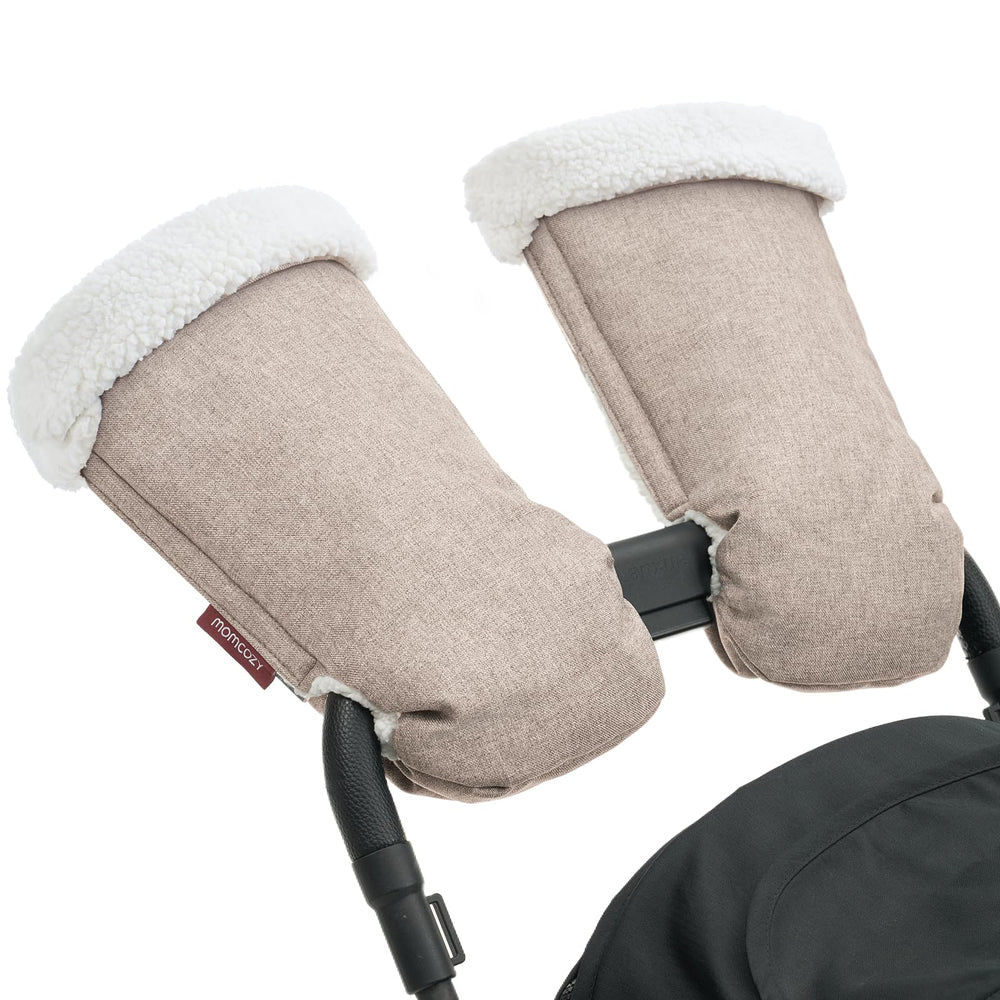 Momcozy Stroller Gloves warmth-visual demonstrate cozy warmth for frosty stroller outings.