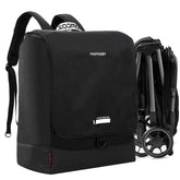 Momcozy stroller travel bag shows universal fit for most strollers, protecting gear during travel.