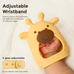 Momcozy teether with multi-textures highlights varied surfaces for soothing teething