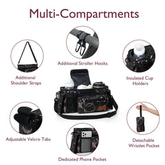 Momcozy universal stroller organizer detachable phone bag keeps essentials within reach