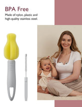 Momcozy warm soapy water cleaning for easy maintenance.