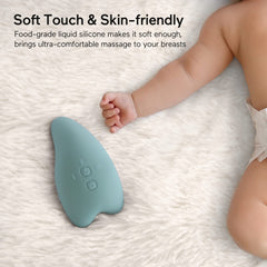 Momcozy warming lactation massager heat settings close-up adjustable comfort