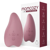 Momcozy warming lactation massager front view for portable breastfeeding support.